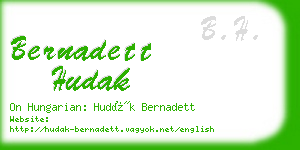 bernadett hudak business card